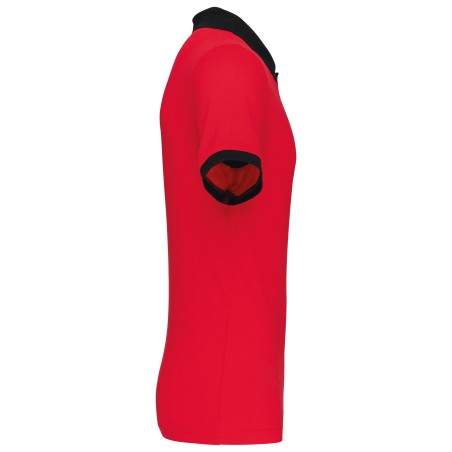 Polo piqué bicolor hombre