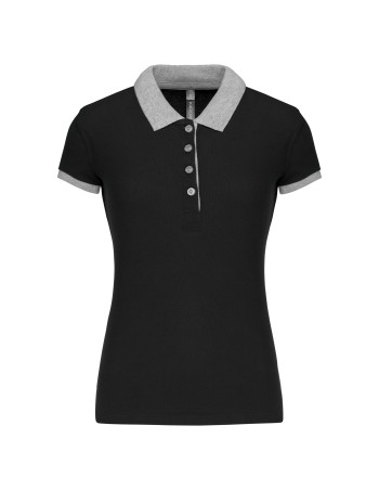 Ladies’ two-tone piqué polo shirt 2
