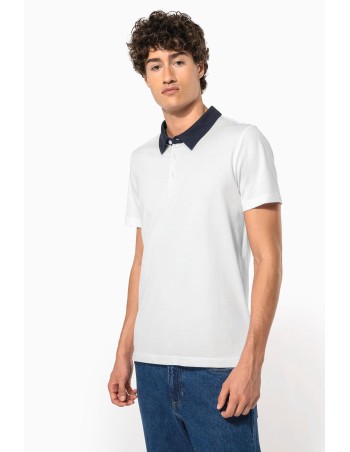 Polo jersey bicolor hombre