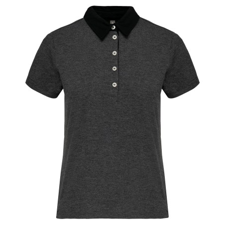 Polo jersey bicolor mujer