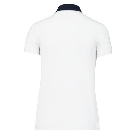 Polo jersey bicolor mujer