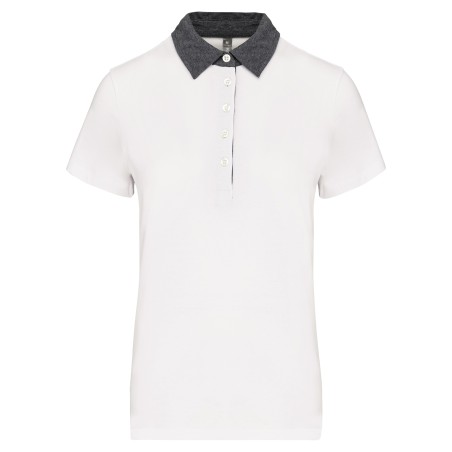 Polo jersey bicolor mujer