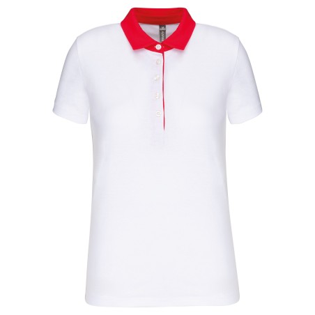 Polo jersey bicolor mujer