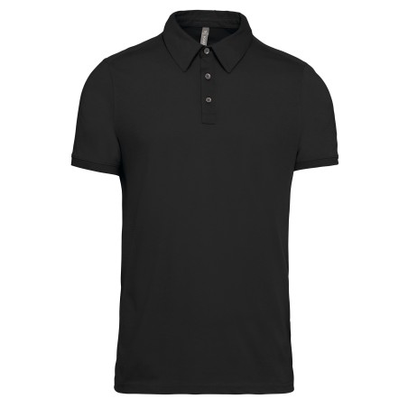 Men\\\'s short sleeved jersey polo shirt