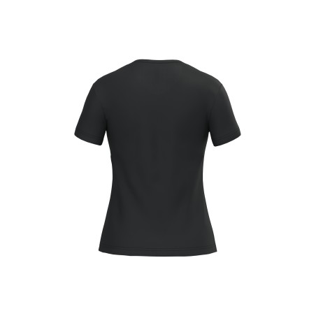 Camiseta de manga cota y cuello de pico mujer