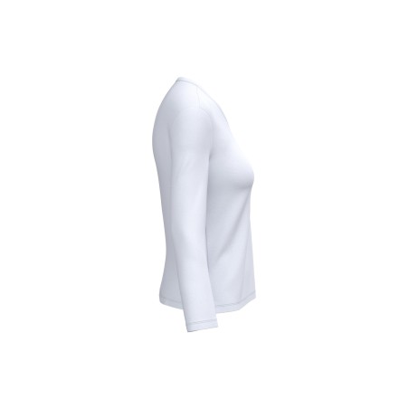 Camiseta manga larga y cuello de pico mujer