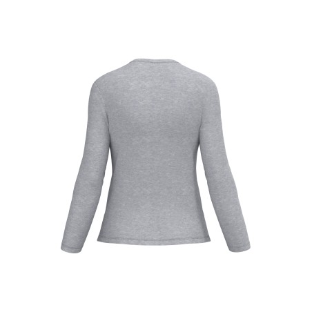 Camiseta manga larga y cuello de pico mujer