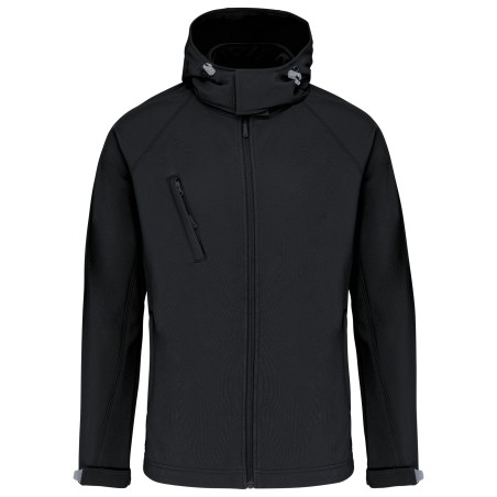 Men\\\'s detachable hooded softshell jacket