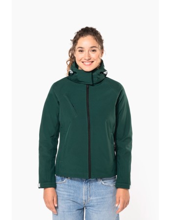 Ladies\\\' detachable hooded softshell jacket
