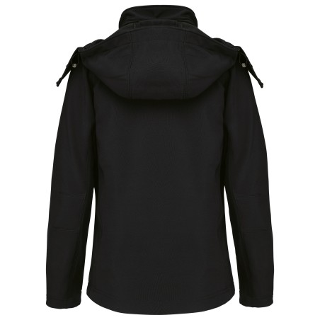 Chaqueta softshell con capucha extraíble mujer