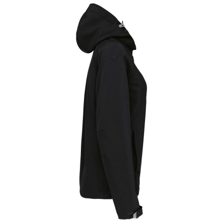 Chaqueta softshell con capucha extraíble mujer