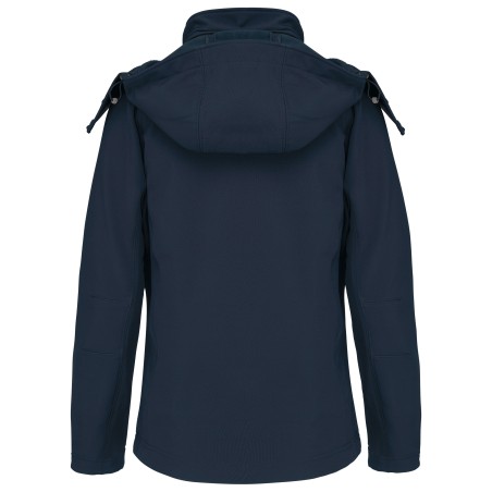 Chaqueta softshell con capucha extraíble mujer