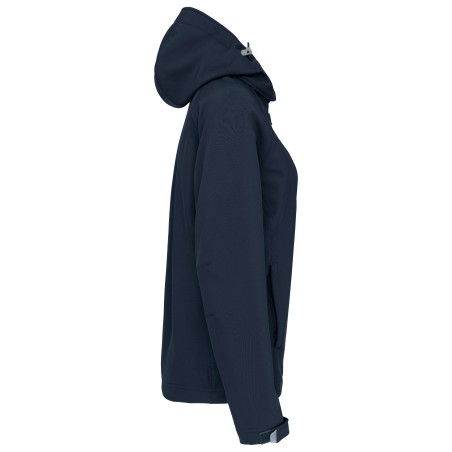 Chaqueta softshell con capucha extraíble mujer