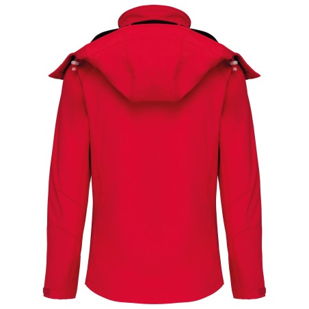 Chaqueta softshell con capucha extraíble mujer