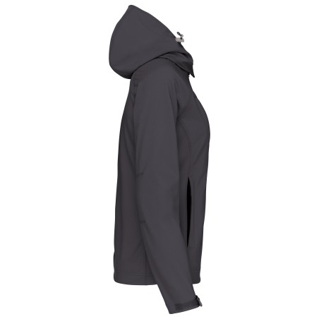 Chaqueta softshell con capucha extraíble mujer