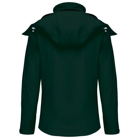 Chaqueta softshell con capucha extraíble mujer