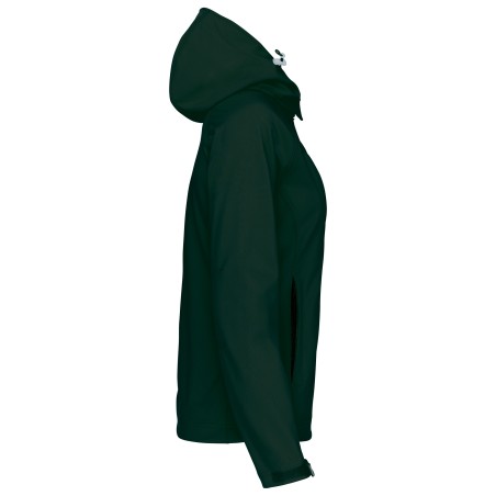 Chaqueta softshell con capucha extraíble mujer