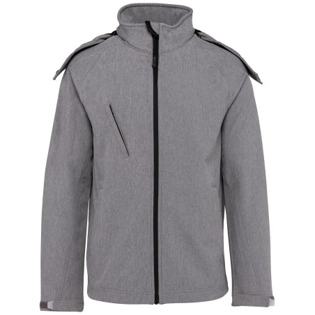 Chaqueta softshell con capucha extraíble mujer