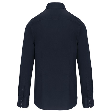 Men\\\'s long-sleeved cotton / elastane shirt