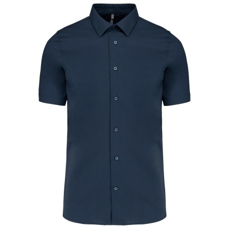 Cotton/elastane short-sleeved shirt