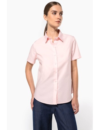 Camisa oxford manga corta mujer