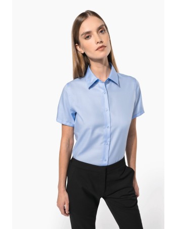 Camisa no-plancha manga corta mujer