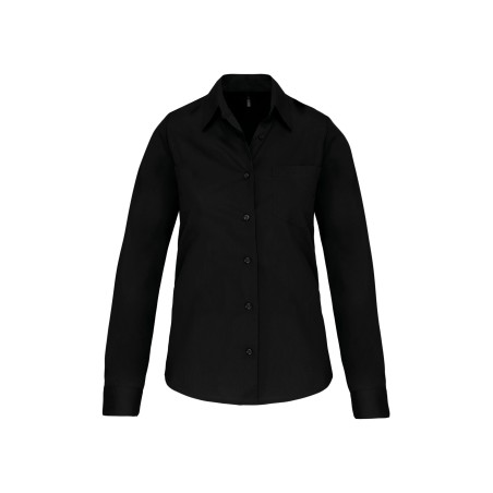 Camisa popelina manga larga mujer