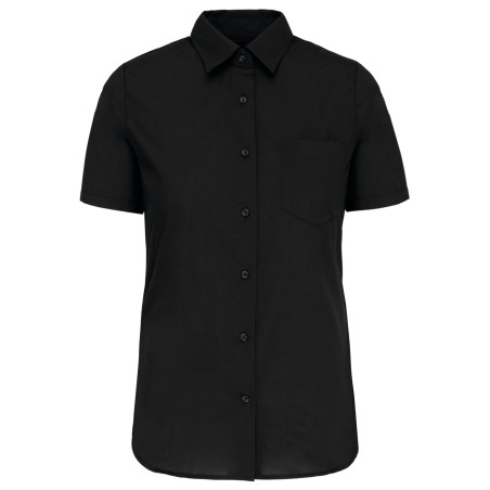 Camisa popelina manga corta mujer