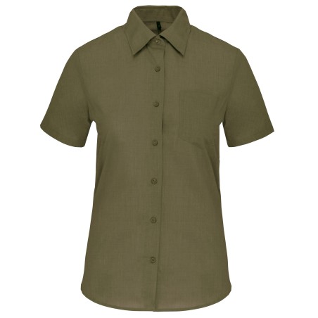 Camisa popelina de polialgodón manga corta de fácil cuidado mujer