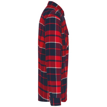 Sherpa-lined checked SHIRT JACKET