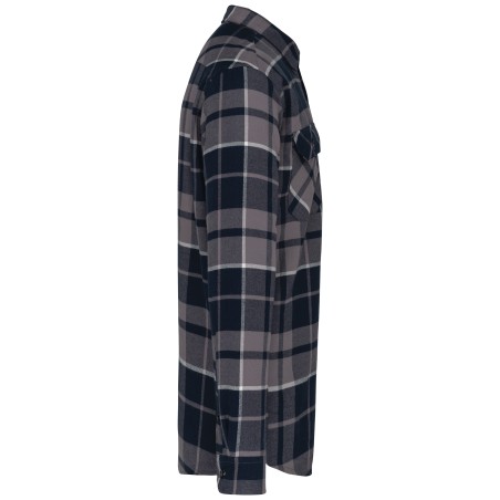 Sherpa-lined checked SHIRT JACKET
