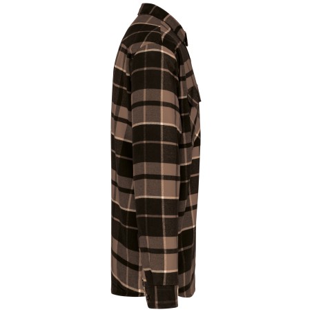 Sherpa-lined checked SHIRT JACKET
