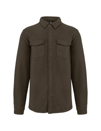 Sherpa-lined fleece overshirt 2
