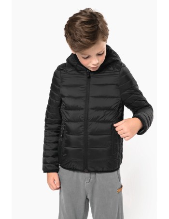 Kids\\\' lightweight hooded padded jacket