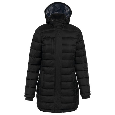 Parka ligera acolchada con capucha para mujer