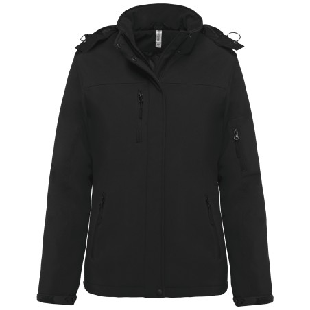 Ladies’ hooded softshell lined parka