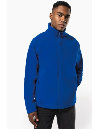 Men\\\'s microfleece zip jacket with raglan sleeves
