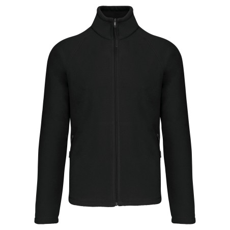 Men\\\'s microfleece zip jacket with raglan sleeves