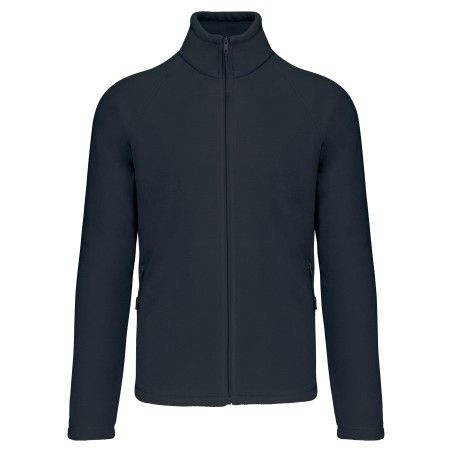 Men\\\'s microfleece zip jacket with raglan sleeves