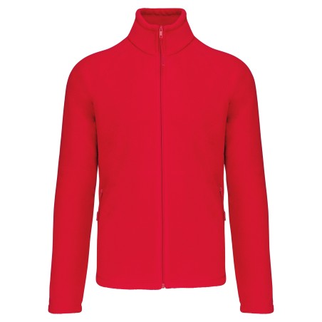 Men\\\'s microfleece zip jacket with raglan sleeves