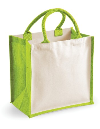 Printers Midi Jute Tote 2