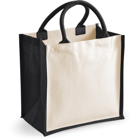 Printers Midi Jute Tote
