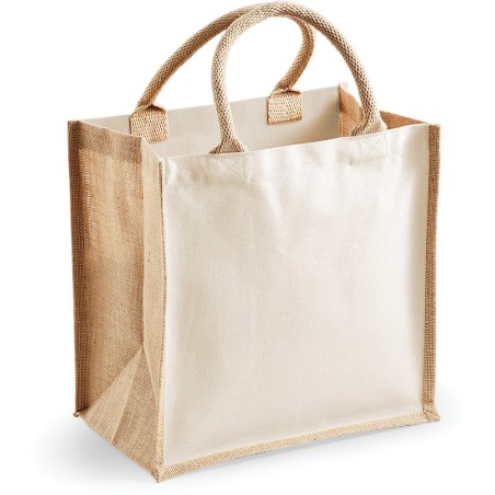 Printers Midi Jute Tote