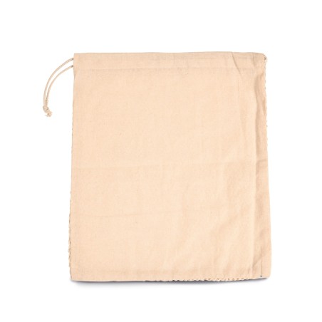 Mesh bag with drawstring carry handle