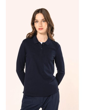 Ladies\\\' long-sleeved Supima® polo shirt