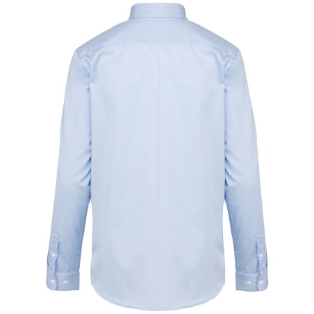 Camisa sarga manga larga mujer