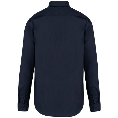 Camisa sarga manga larga mujer