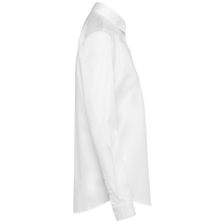 Camisa sarga manga larga mujer