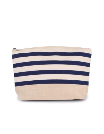 Nautical print accessories pouch