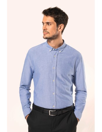 Camisa Oxford manga larga hombre